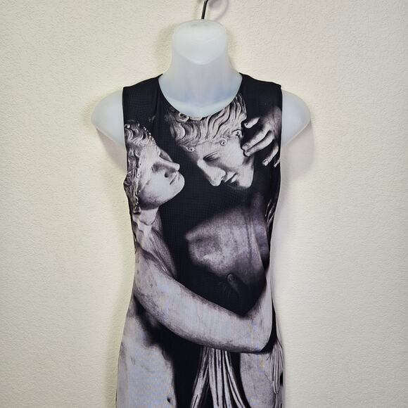 Zara Three Graces Mesh Maxi Dress Sleeveless Mesh Instagram Sheer Party Long S - Picture 5 of 15